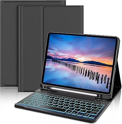 For IPad 7/8/9/10th Gen Air 3/4/5 Pro 11  12.9  Backlit Bluetooth Keyboard Case • £25.99