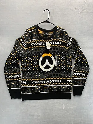 Blizzard OVERWATCH Gamer Ugly Christmas Sweater By Think Geek Yellow Black XL • $13.99