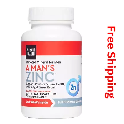 Vibrant Health A Man's Zinc 60 Capsule • $15.19