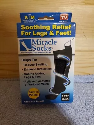 Miracle Socks Anti-Fatigue Compression Socks ~As Seen On TV® Size S/M • $8.99