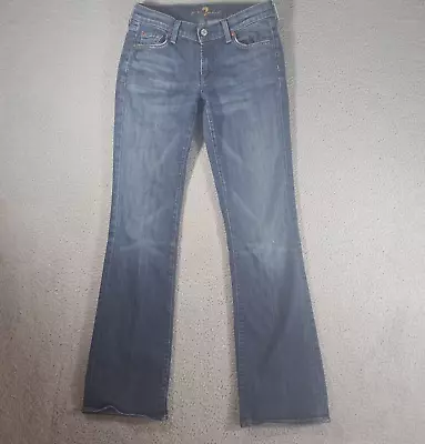 7 For All Mankind Jeans Womens Size 28 Blue Bootcut Low Rise Denim Casual • $11.90