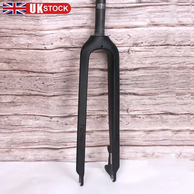 TOSEEK 29 Inch Carbon Fiber Mountain Bike Rigid Fork 1-1/8 Straight Disc Brake • £82.99