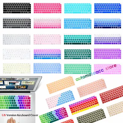 Multicolor Silicone Keyboard Cover For Macbook M3 Air 13 Pro 15 16 14 11 12 Inch • $3.99