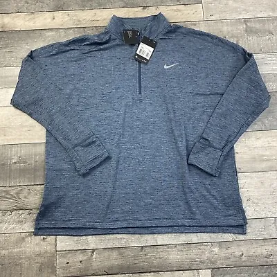 Nike Running Top Therma Sphere Womens Blue 1/4 Zip  Size 1x 854515-471 • £33.99