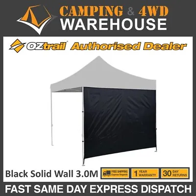 $69.99 • Buy Oztrail Heavy Duty Camping Tent Gazebo Solid Wall 3.0 Black