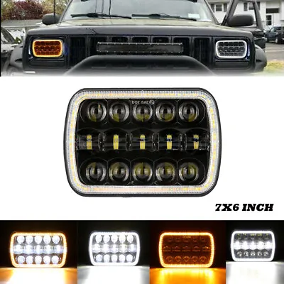 $42.99 • Buy For Nissan Pickup Hardbody D21 LED Headlights DRL Projector Sealed Beam 7x6 Inch