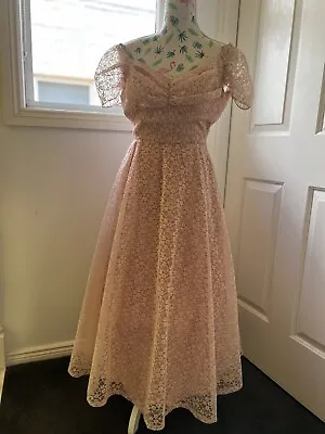 Vintage 1950s  Prom Dress Size 6 - 8 Hand Made Great Condition For Age • $80