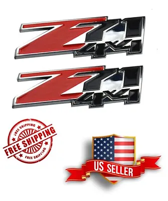 TWO- Z71 4x4 Emblem Badge 3D Stick On For Sierra Chevy Silverado Tahoe Suburban  • $13.49