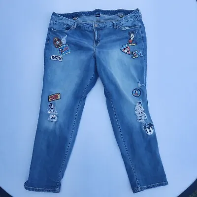 $65 • Buy VTG 90s Women's Disney Jeans Pants Genuine Mickey Mouse Size 26R