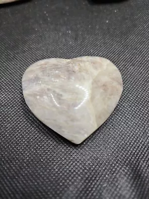 Moonstone Crystal Heart Palm Stone • $17