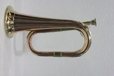 New Brass Army Military Funeral Taps Cavalry B-flat Bugle With Mouth Piece • $82.74