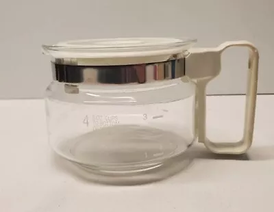 MR. COFFEE Glass DECANTER 4 CUP D40  CARAFE W/ White Lid • $8