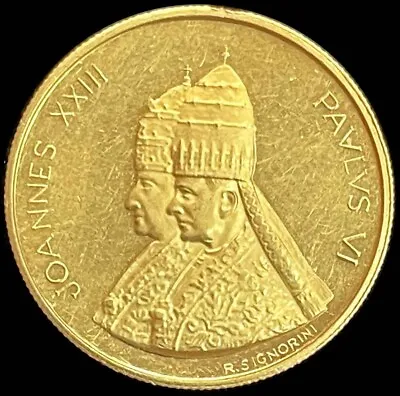 1962 Gold Pope John Xxiii & Paul Vi Vatican Second Vatican Council 7 Gram Medal • $549