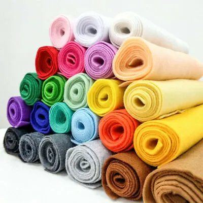 Soft Felt Fabric Metre 1.4mm Thick Non Woven Christmas DIY Craft Material Colors • £5.33