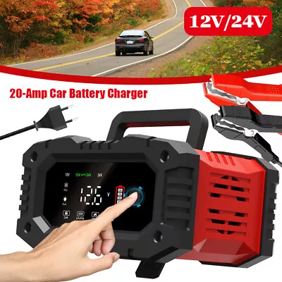 20 Amp Smart Battery Charger/Jump Starter 200W All 12-volt AGM GEL Lead-Acid • $49.39