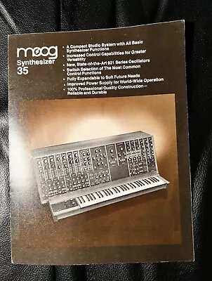 Moog Modular Synthesizer 35 1976 6 Pages Original Vintage. • $37.99