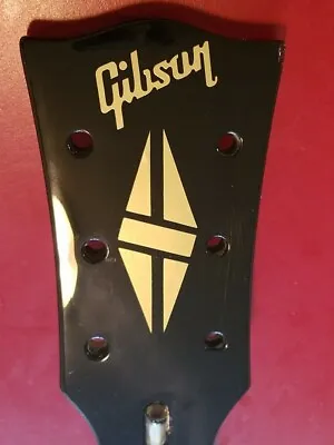2 Gibson Guitar Headstock Logos & 1 Split Diamond Die-Cut VINYL Decal OEM Size • $23.59