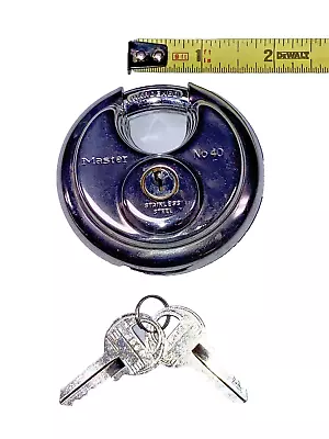 Master No. 40 Stainless Disc Padlock • $7.99