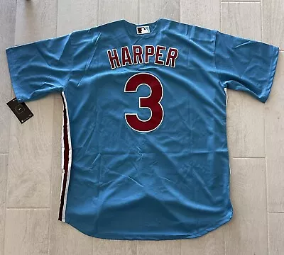 Philadelphia Phillies #3 Bryce Harper Stitched Jersey - Mens Large - NWT • $45