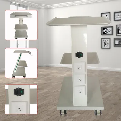 Dental Mobile Trolley Medical Tool Cart Three Layers & Foot Brake Trolley Cart • $156.75