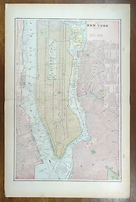 £49.16 • Buy Vintage 1900 MANHATTAN NEW YORK CITY Map 14 X22  ~ Old Antique Original CHELSEA