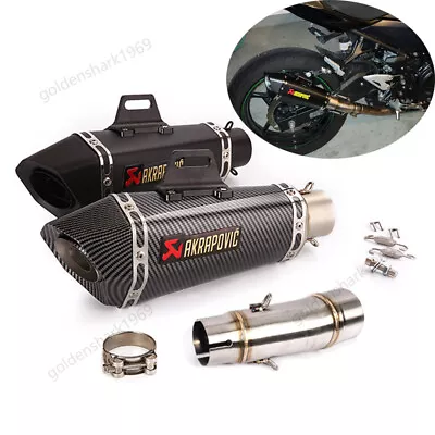 For Kawasaki Ninja 400 Z400 2017-2023 Mid Exhaust Pipe Slip 51mm Muffler Escape • $99.99