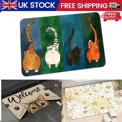 £7.45 • Buy Non Slip Indoor Door Mats Washable Rugs Welcome Mat Kitchen Cat Carpet Floor Mat