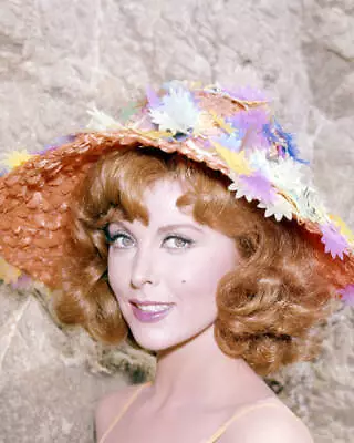 American Actress Tina Louise Wearing A Multi-coloured Sunhat 1965 Old Photo • $9