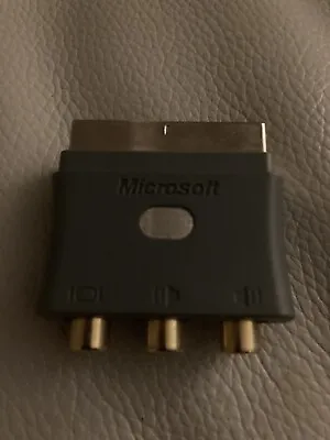 OFFICIAL Microsoft XBOX 360 Scart Adapter Rgb Av Connector Block Plug   • £2.95
