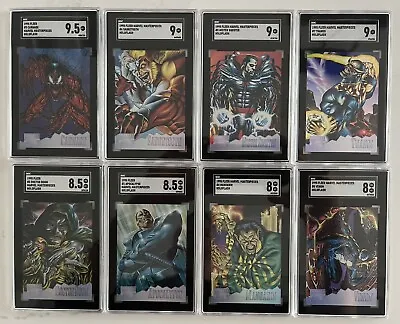 1995 MARVEL Masterpieces HOLOFLASH Complete Set ALL GRADED NEAR MT TO MT+ • $399