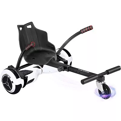 VEVOR Hoverboard Adjustable HoverKart Go Hover Cart Stand Seat LED Front Tire • $73.14