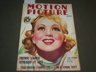 1935 December Motion Picture Magazine - Ann Sothern Cover - Sp 8562 • $60