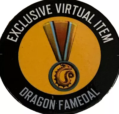 ROBLOX Celebrity Series Dragon Famedal Pin Virtual *Code ONLY* Avatar Item • $1.29