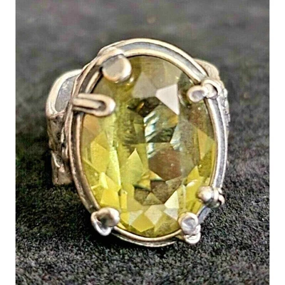$85 • Buy SILPADA Olivine SWAROVSKI Crystal STERLING RING Size 7 ***RETIRED *****