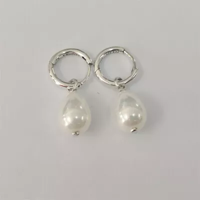 Silver Earrings Pearl Pandora Earrings • £30