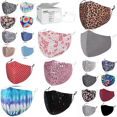 MASKiT Washable Face Mask + 3x PM2.5 Filters Free! 200+ Designs Reusable Layered • $9.99