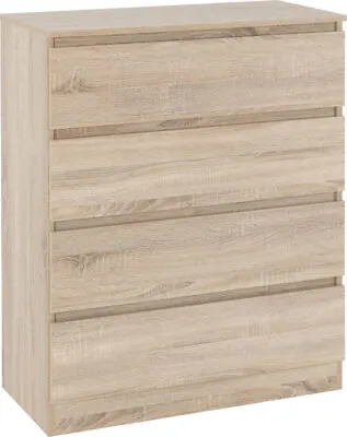 Malvern 4 Drawer Chest Of Drawers In Sonoma Oak Effect Recessed Handles  • £105.92