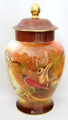 Coalport Hand Painted Lidded Vase *pheasant* Signed N.lear Limited Edition • £59.99