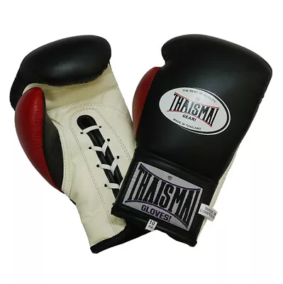 Leather Kick Boxing Gloves Muaythai Protective Gear Punching Bag Protector MMA • $81.74