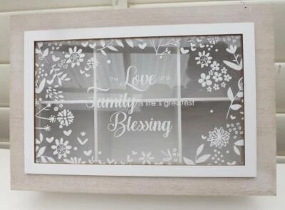 Mothers Day Gift Tea Box Wooden Storage Perspex Top  Holds 60 Bags • $45.95