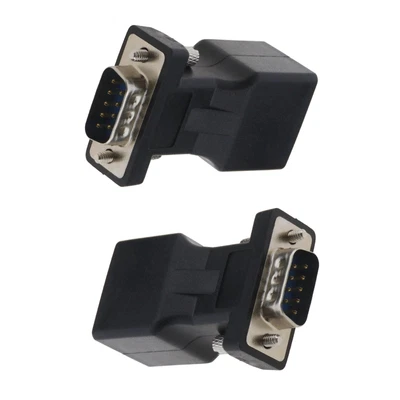 £8.76 • Buy 2PCS 9-Pin RS232 DB9 To RJ45 Serial Adapter Male To Female Ethernet Connector
