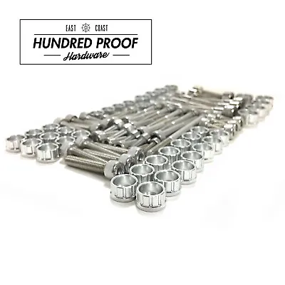 HUNDRED PROOF HARDWARE H Series Engine Bolt Kit H22 H22a H23 Prelude  [Silver] • $199