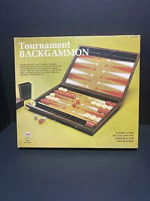 Vintage 1973 E.S. Lowe Tournament Backgammon Set E4314 Portable Case Complete • $12.99