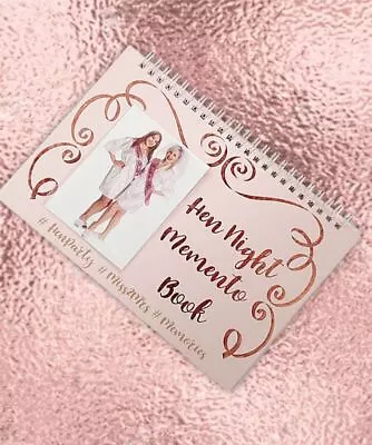 £5.08 • Buy Hen Party Scrapbook / Memento Book Pink & Rose Gold Hen Night Accessories