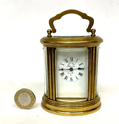 MINIATURE Brass L'Epee Oval Carriage Mantel Clock Timepiece : For Restoration • $242.45