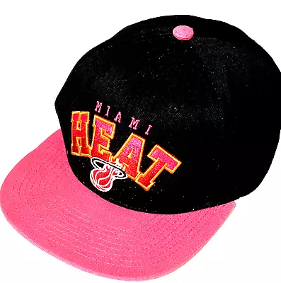 Mitchell & Ness Nba Miami Heat  Snapback Hat Black Pink • $12.91