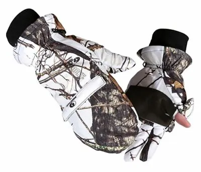 Mens SNOW 3M Pop Top Mossy Oak Winter Glomitts Thinsulate Insulated Gloves Camo • $24.88