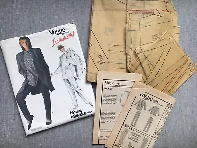 Vogue Patterns Individualist Issey Miyake 1664 Size 10 Jacket Shirt Pants 80s • $22.99