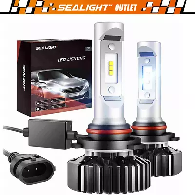 SEALIGHT X1 9005/HB3 IP67 6000K Super Bright White LED Headlight Bulbs High Beam • $37.99