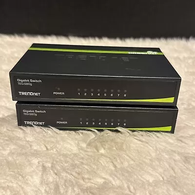 TRENDnet TEG TEG-S80g External Switch Gigabit 8-Port No Power Supply Lot Of 2 • $18.99